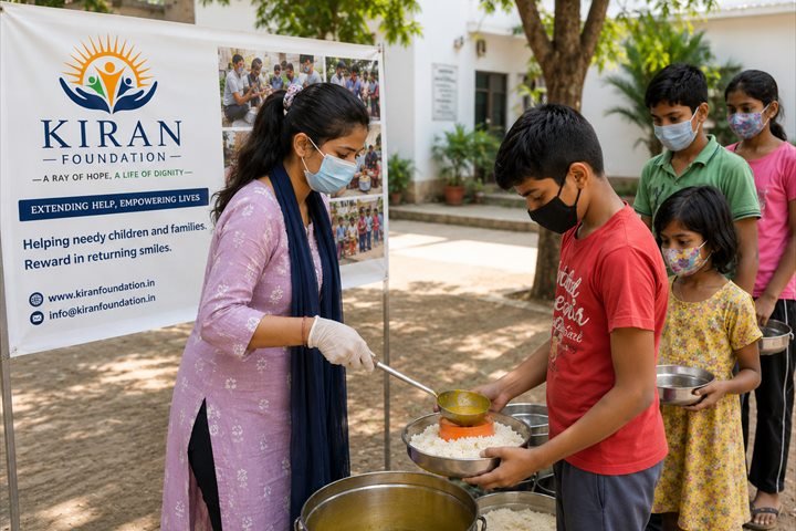 Meals being served to children